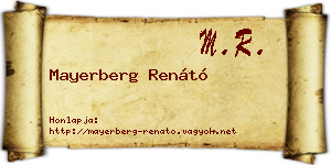 Mayerberg Renátó névjegykártya